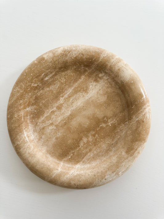 Travertine Round Dish (Free Shipping)